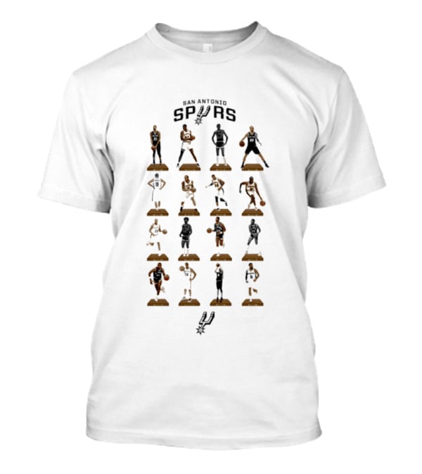 San Antonio Spurs Legends NBA Basketball Icons Collection T-Shirt