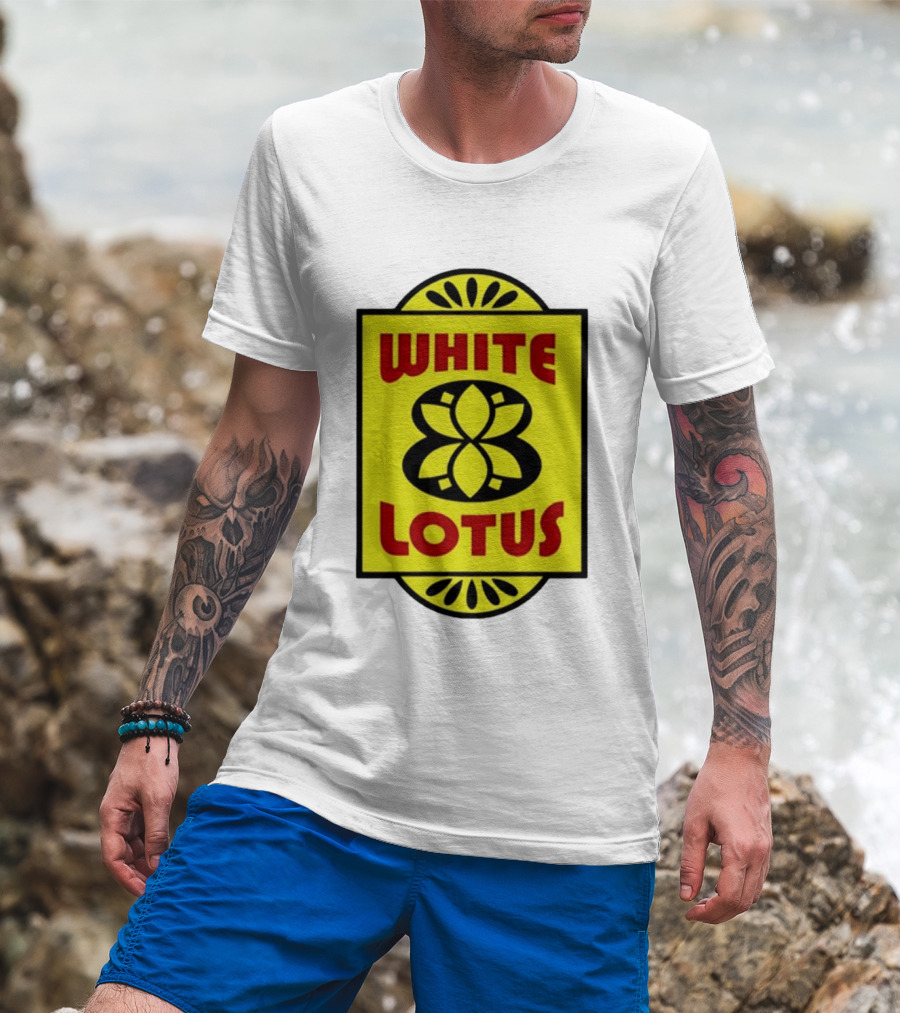 White Lotus Retro Motel Sign T-Shirt