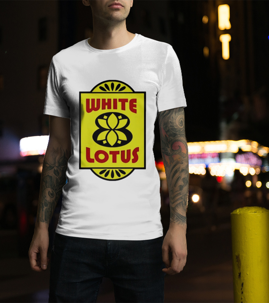White Lotus Retro Motel Sign T-Shirt