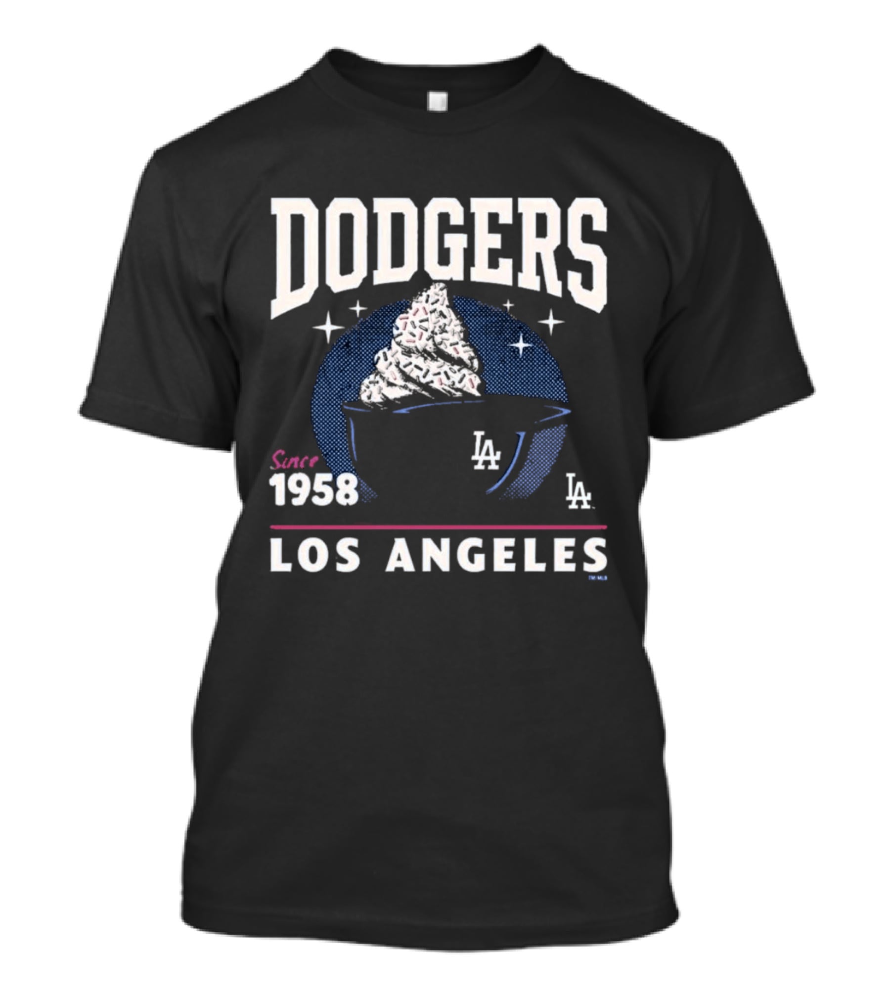 Dodgers Los Angeles Since 1958 Ice Cream LA T-Shirt