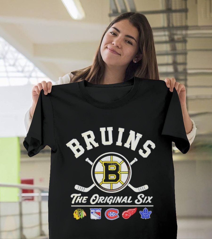 Bruins The Original Six NHL Teams Blackhawks Rangers Canadiens Red Wings Maple Leafs T-Shirt