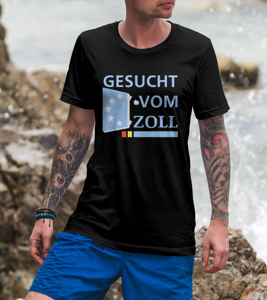 Gesucht Vom Zoll Sterne EU Symbol Farben Banner T-Shirt