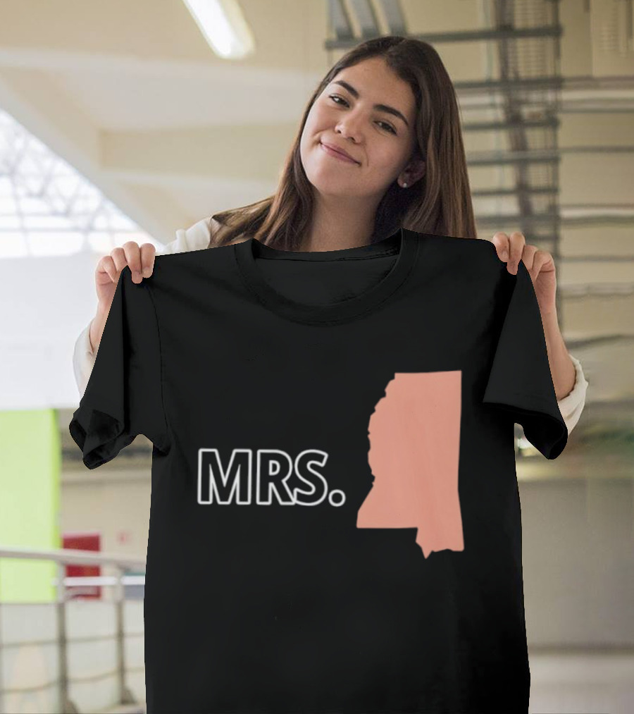 Mrs Mississippi State Map T-Shirt
