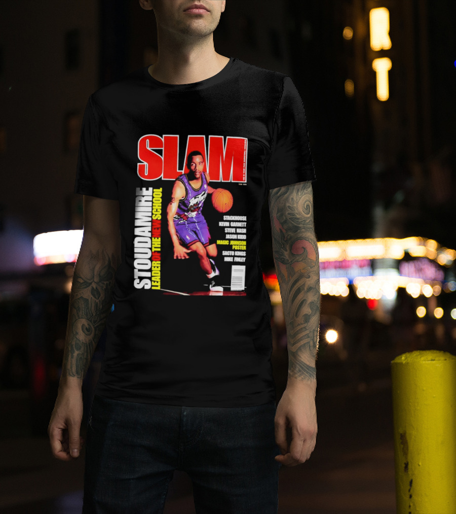 Slam Magazine May 1996 Stoudamire Leader Of The New School Raptors Championship Roster Fan Event T-Shirt
