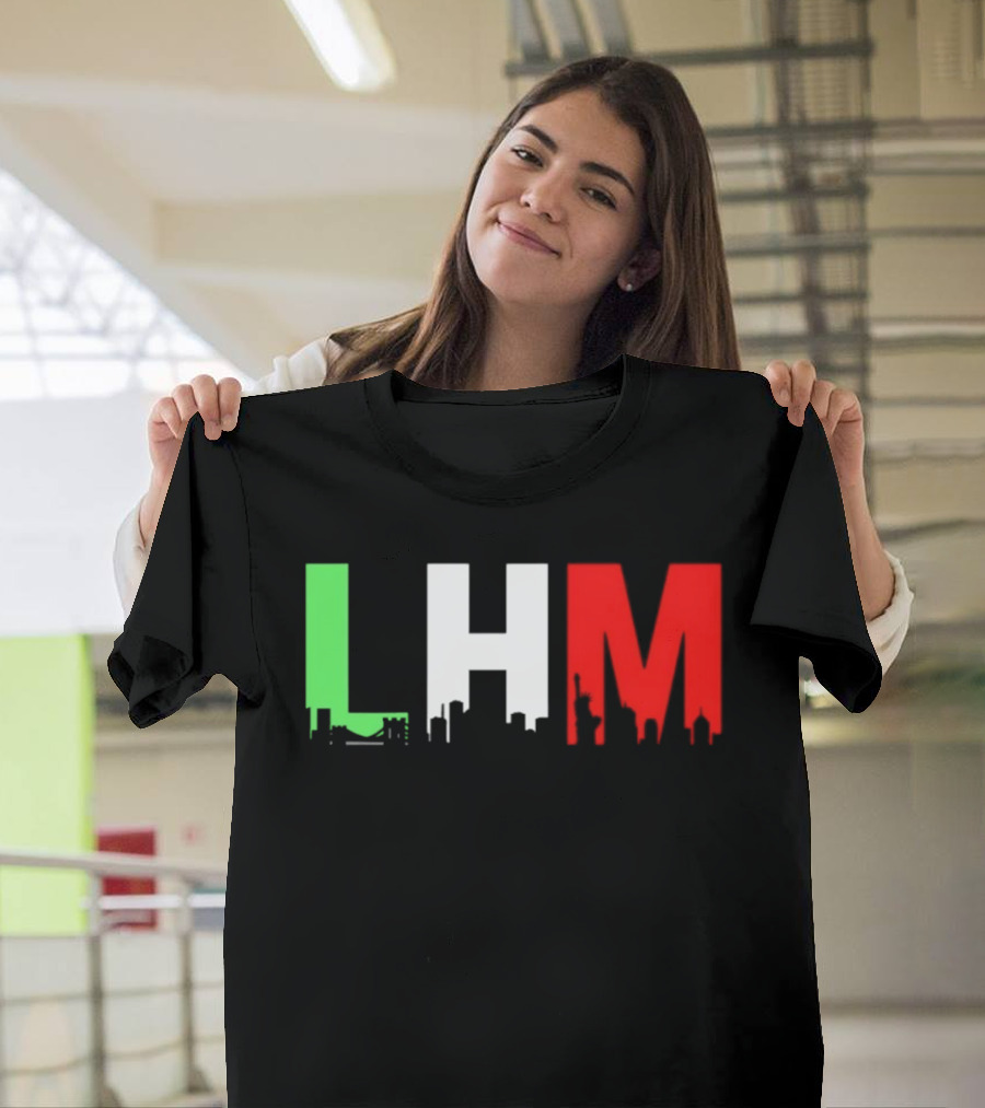 Stream Yvng Mobster LHM NYC Skyline Green White Red Drip Letters T-Shirt