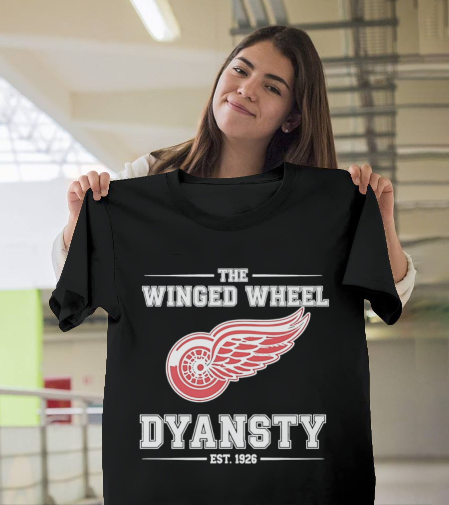 The Winged Wheel Dynasty Est 1926 Detroit Red Wings Hockey Legacy T-Shirt