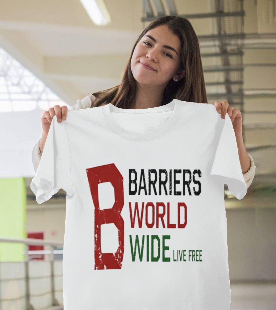 Barriers World Wide Live Free Streetwear Red Green T-Shirt