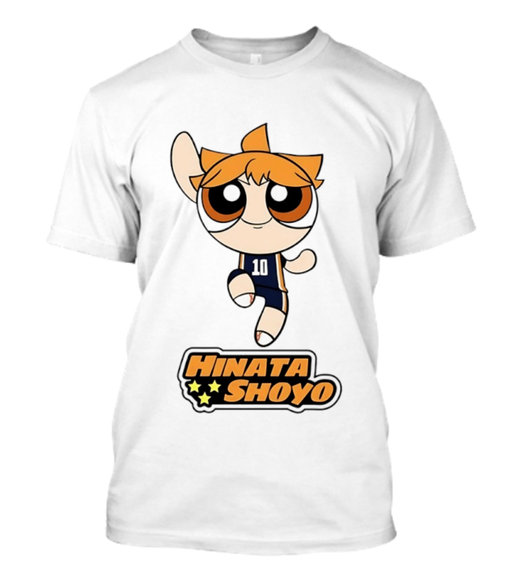 Hinata Shoyo Haikyuu Powerpuff Girls Crossover Anime Volleyball Player T-Shirt