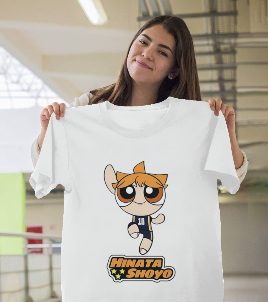 Hinata Shoyo Haikyuu Powerpuff Girls Crossover Anime Volleyball Player T-Shirt