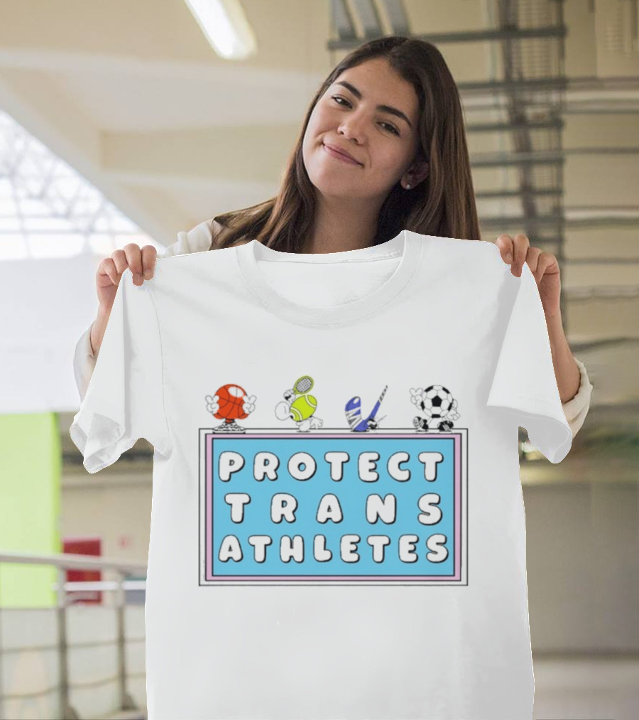 Protect Trans Athletes Sports Advocacy Basketball Tennis American Football Soccer T-Shirt
