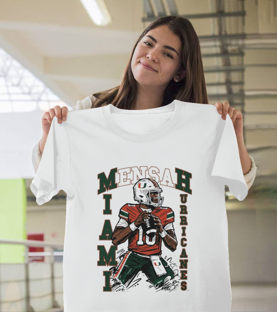 Mensah Miami Hurricanes NCAA Football Player 18 T-Shirt