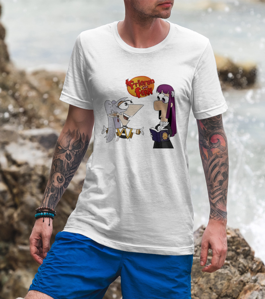 Frieren And Fern Phineas And Ferb Crossover Beyond Journey's End T-Shirt