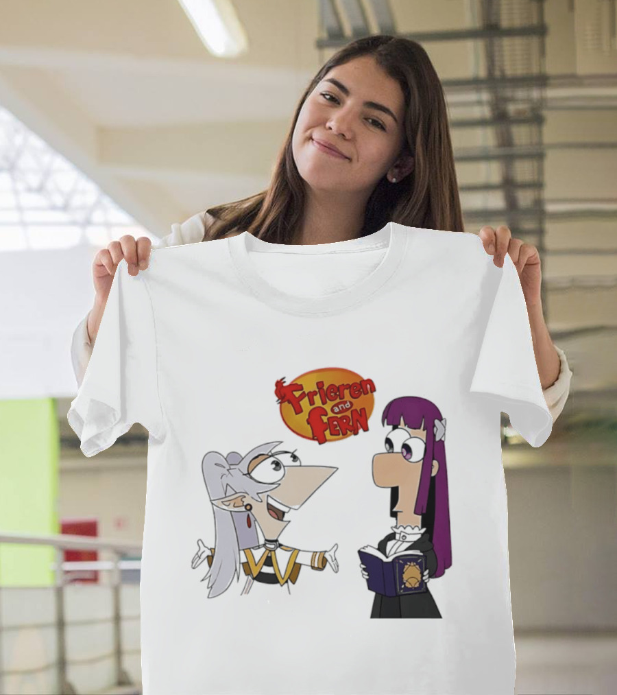 Frieren And Fern Phineas And Ferb Crossover Beyond Journey's End T-Shirt