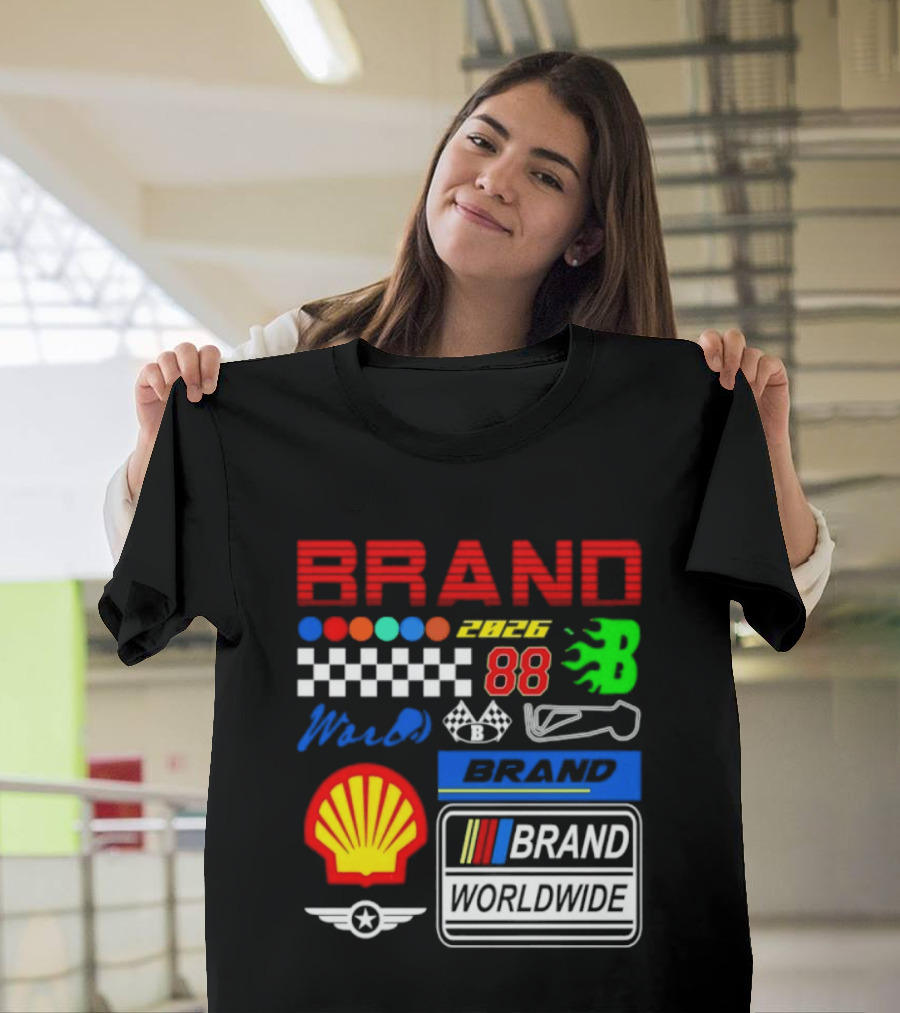 Brand 88 Worldwide Racing Motorsport Checkered Shell 2026 T-Shirt