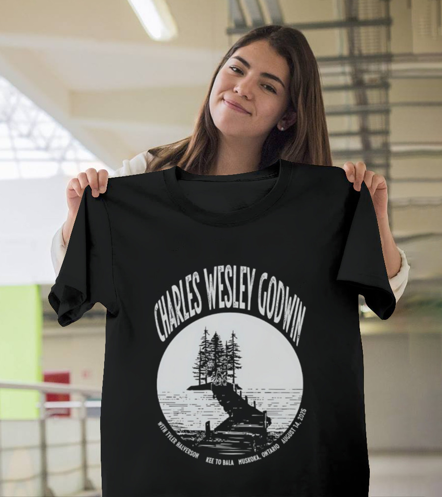 Charles Wesley Godwin 2025 Muskoka Tour Bala Ontario August 14 Key To Bala T-Shirt