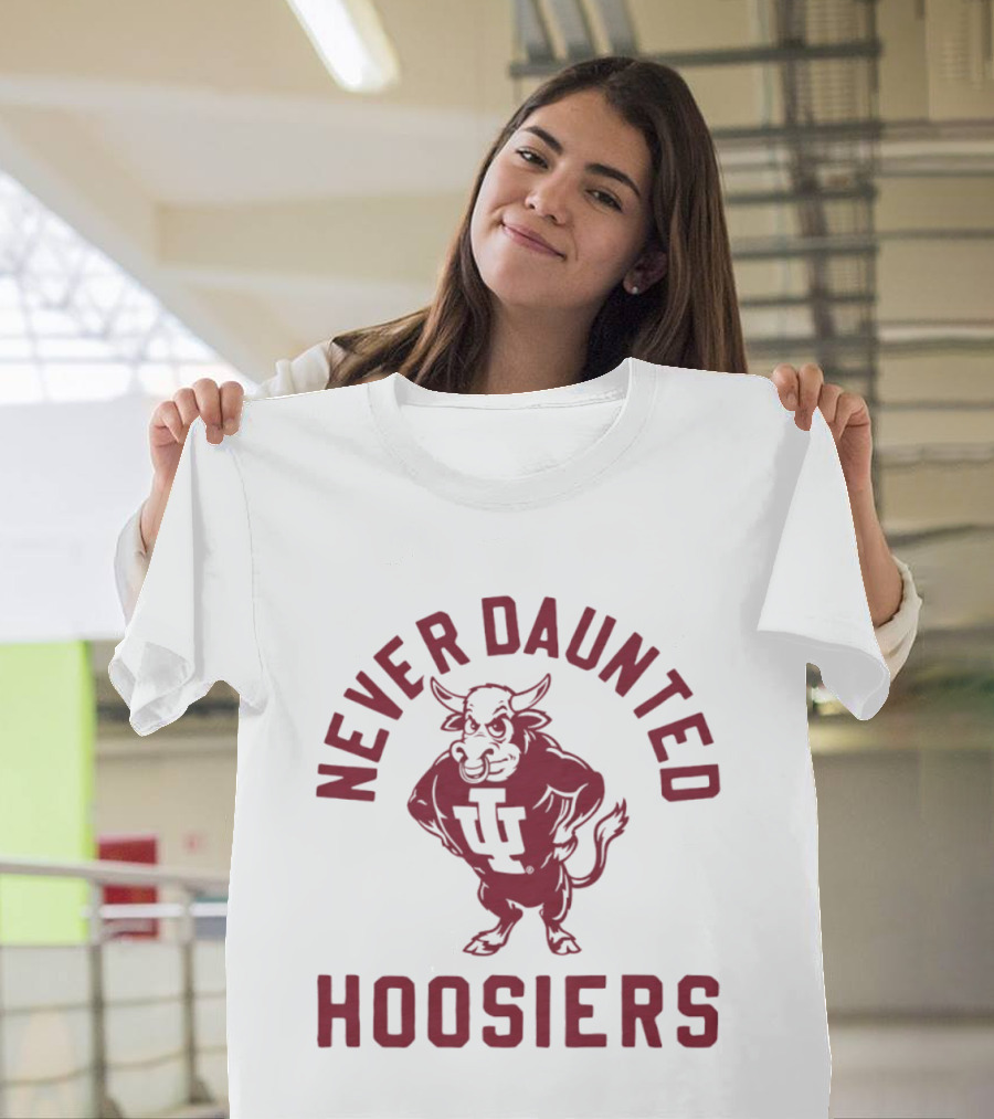 Never Daunted Hoosiers IU Mascot Indiana Spirit T-Shirt