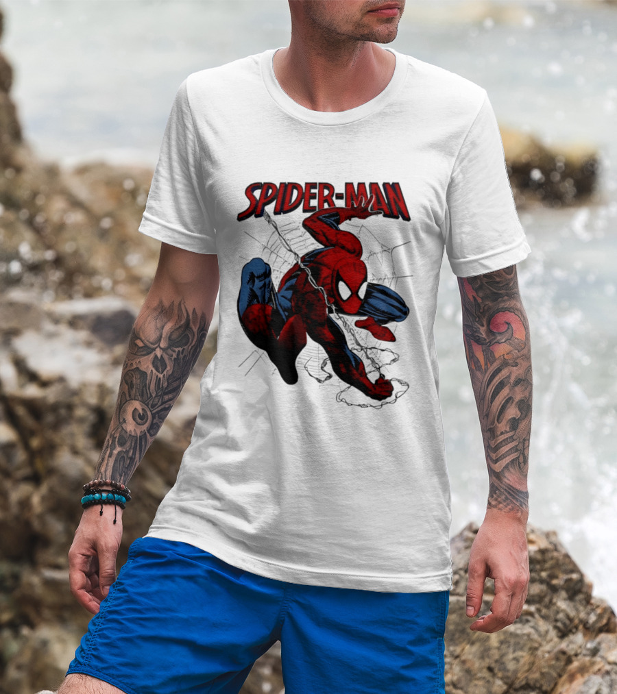SPIDER MAN Marvel Superhero Man Spider Peter Parker Web Slinger T-Shirt