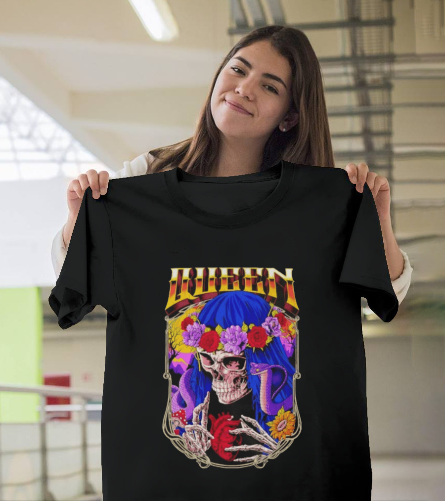 Til Death Skeleton Fiesta Cobra Floral Skeleton Tattoo T-Shirt