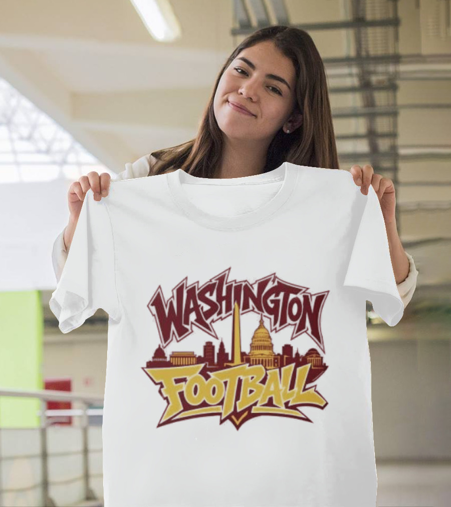 Washington Football Capitol Skyline Monument Landmarks T-Shirt