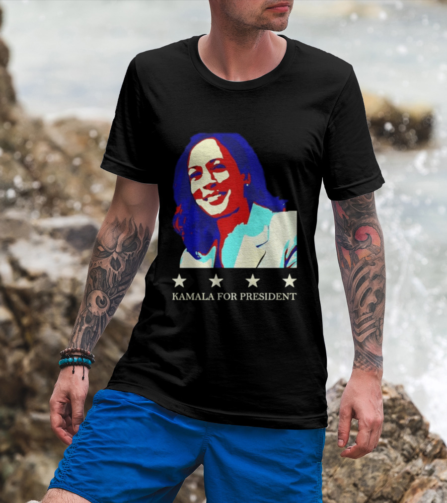 Kamala Harris Kamala For President Presidential Campaign Stars T-Shirt