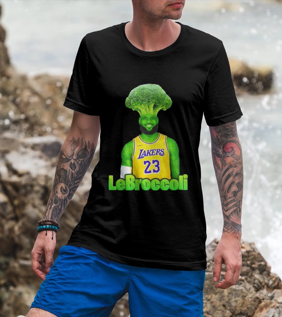 LeBron James Los Angeles Lakers LeBroccoli Lebron 23 NBA Basketball T-Shirt