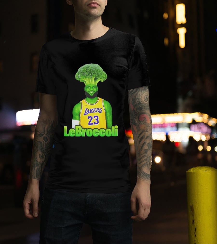LeBron James Los Angeles Lakers LeBroccoli Lebron 23 NBA Basketball T-Shirt