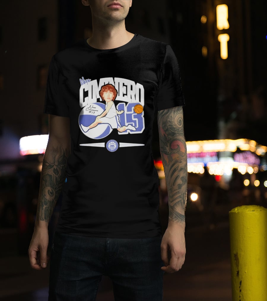 Nico Ciminero 13 Basketball Caricature Marietta College Athletics T-Shirt