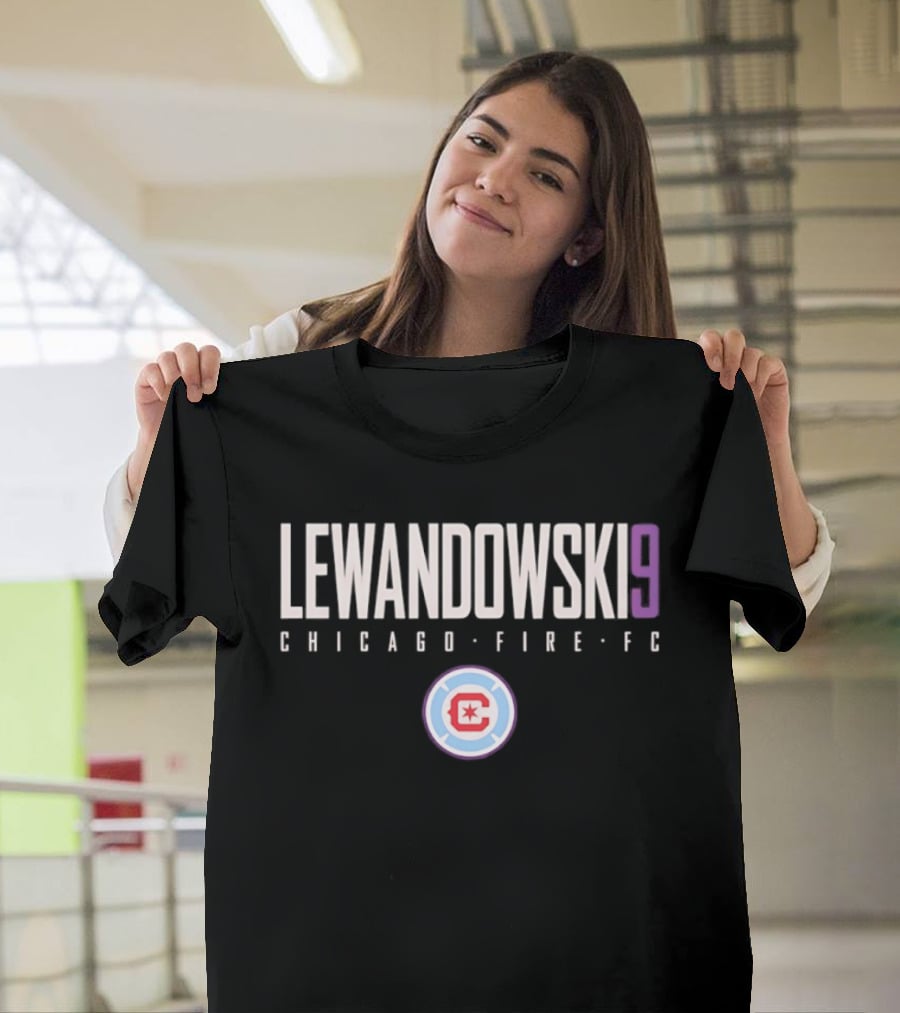 Lewandowski 9 Chicago Fire FC Official Merchandise T-Shirt