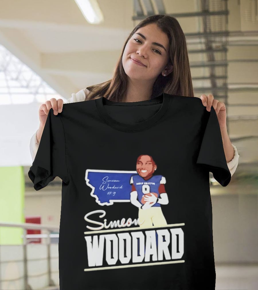 Simeon Woodard 9 Montana State Bobcats Football T-Shirt
