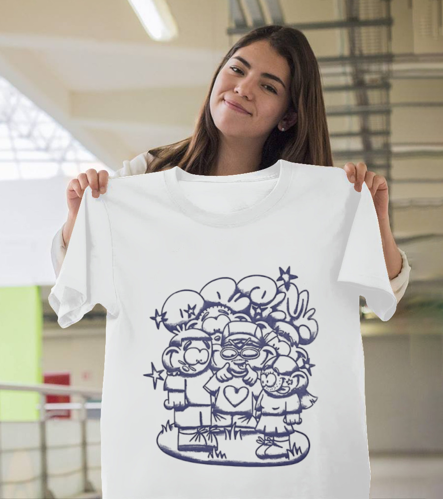 5 Ans En Famille Amis Dessin Célébration T-Shirt