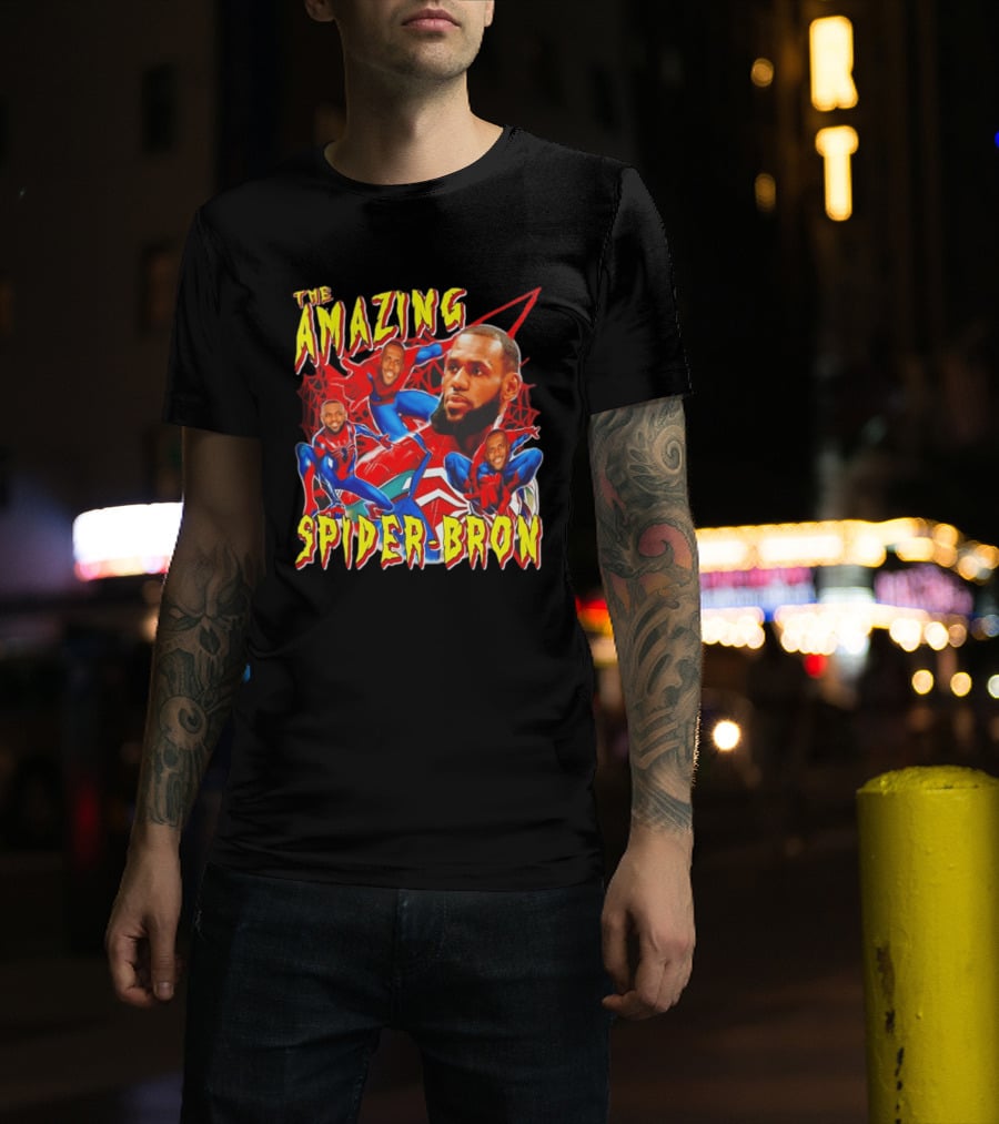 The Amazing Spider Bron LeBron James Web Slinger T-Shirt