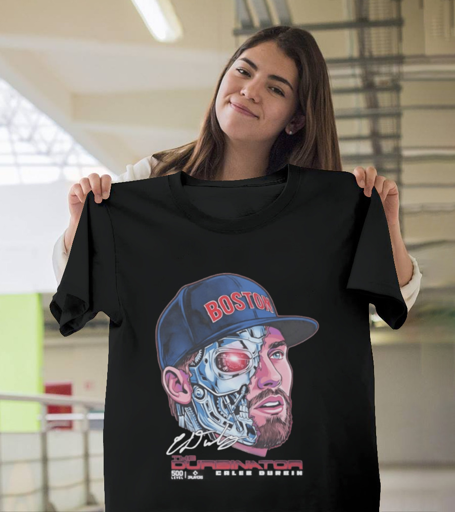 Boston Red Sox The Durbinator Caleb Durbin Cyborg Baseball T-Shirt