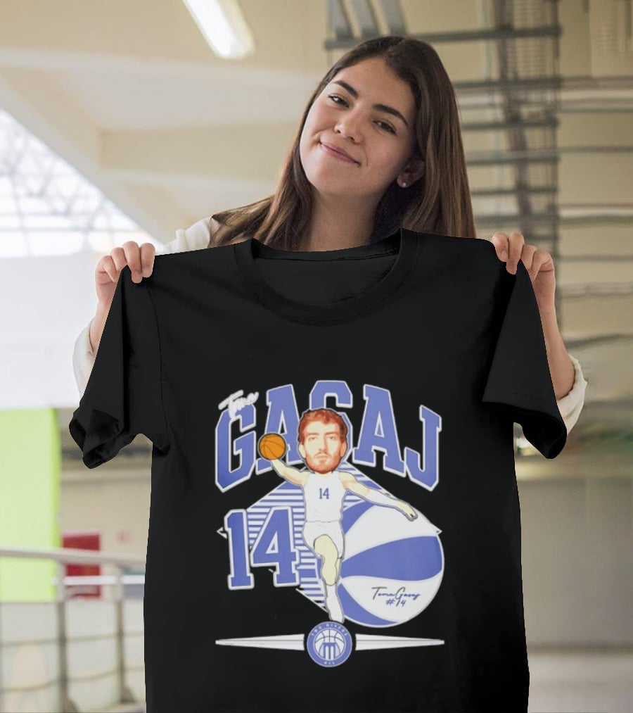 The Gasaj 14 Marietta College Athletics Basketball Caricature T-Shirt