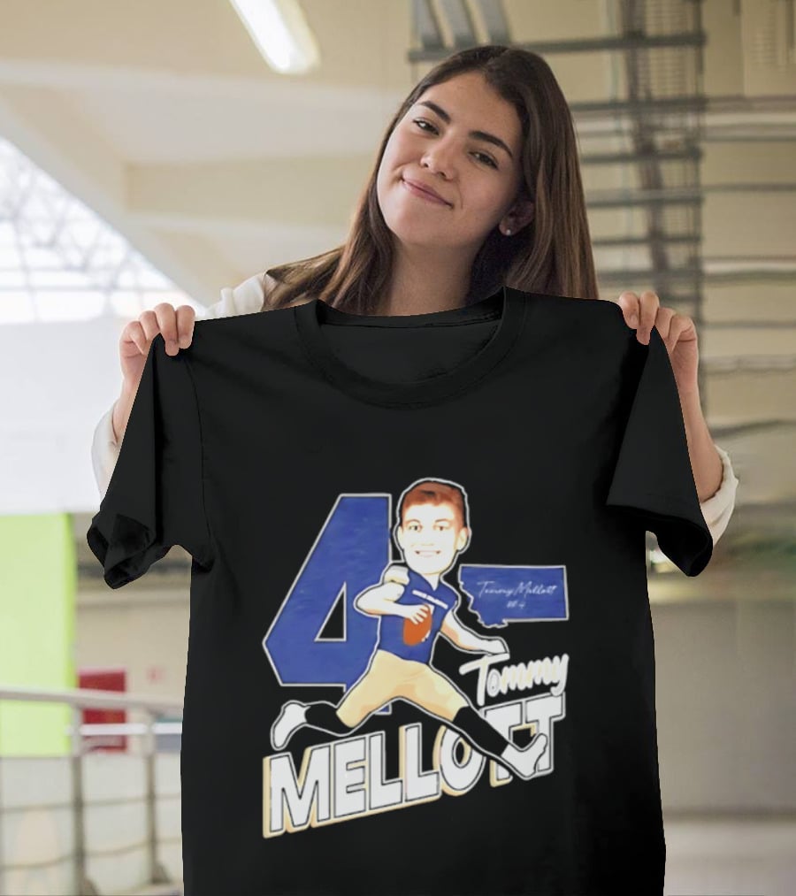 Tommy Mellott 4 Montana State Bobcats Caricature T-Shirt