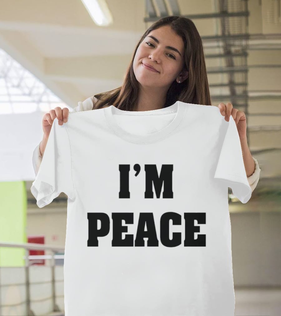 I'M PEACE Statement Black T-Shirt