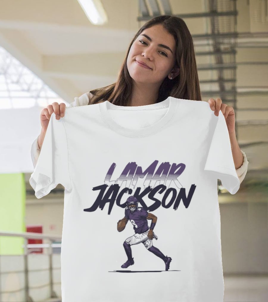 Lamar Jackson 8 Baltimore Ravens Football 2026 T-Shirt