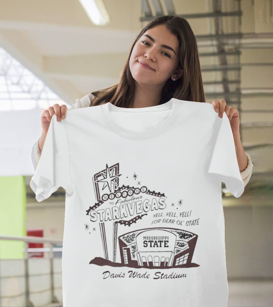 Starkvegas Mississippi State Davis Wade Stadium Football Veni Vidi Vici T-Shirt