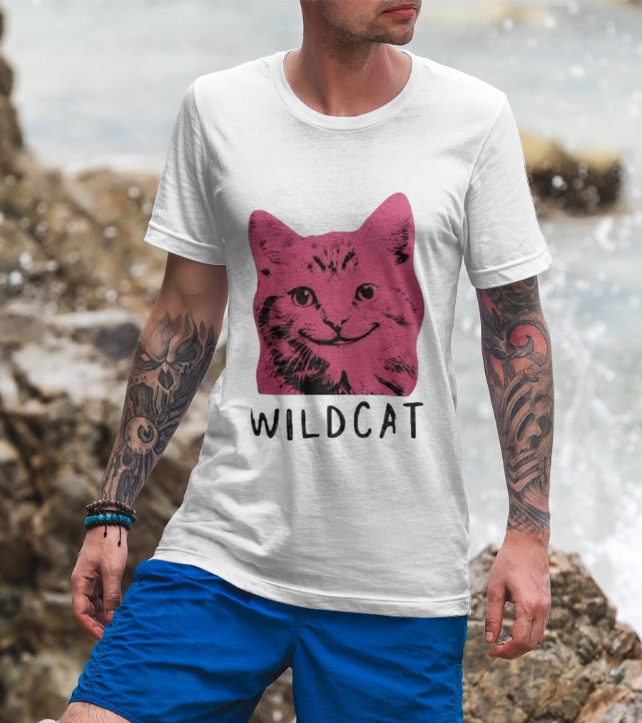 Wildcat Pink Cat Feline Animal T-Shirt