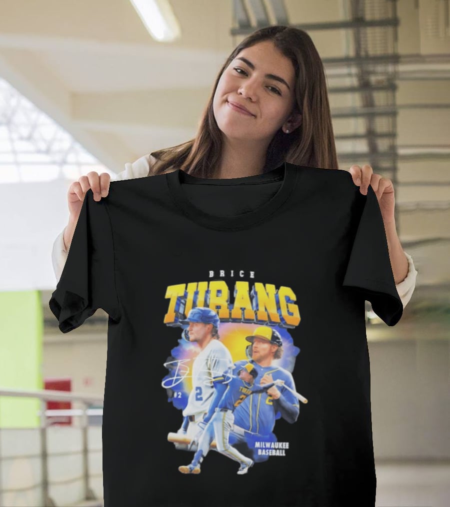 Brice Turang Milwaukee Brewers Baseball #2 T-Shirt