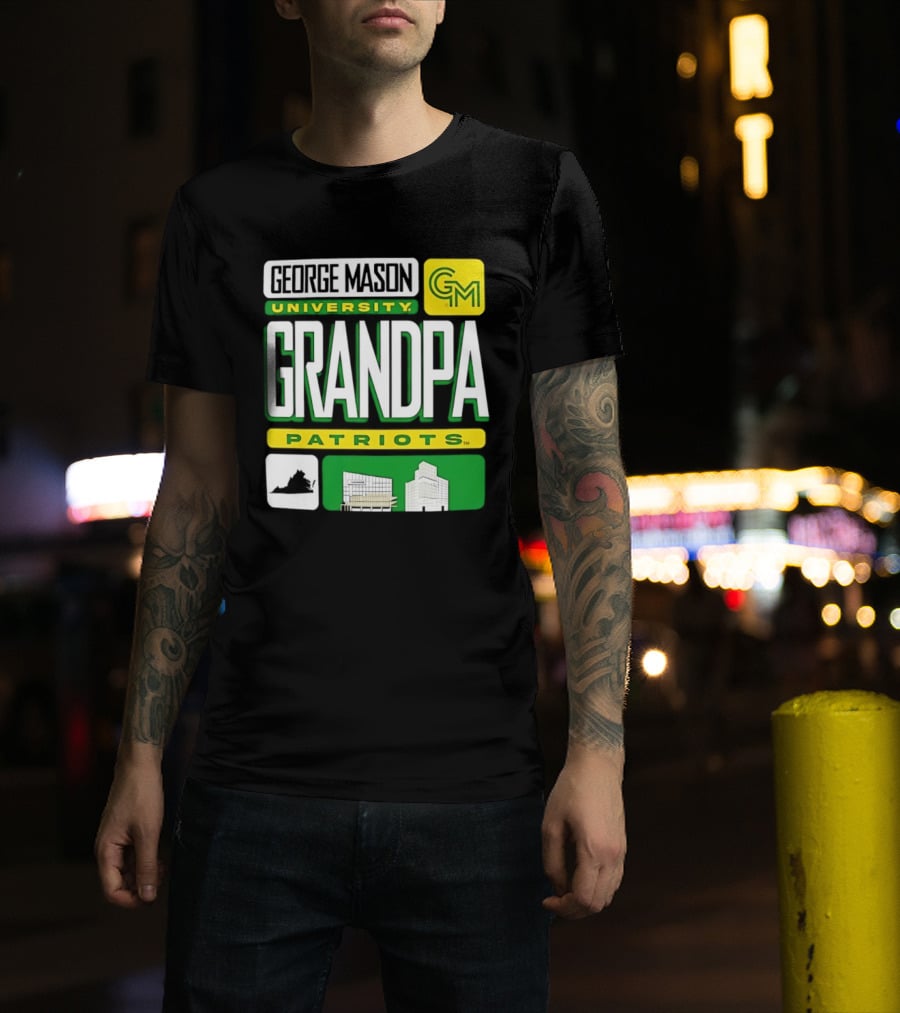 George Mason University Grandpa Patriots GM University T-Shirt