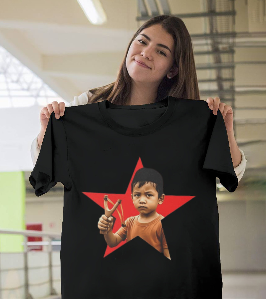 Kid Silop Goblog Anjing Loba Waduk Red Star Sling Shot 2 Sided T-Shirt