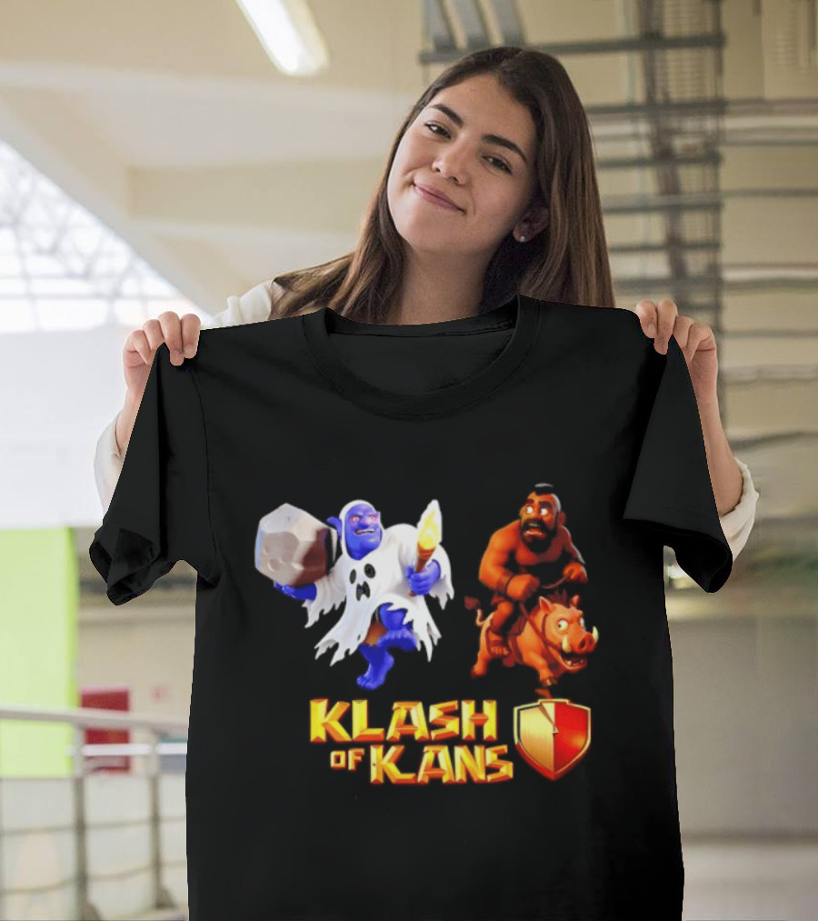 Klash Of Kans Clash Of Clans Mobile Game Barbarian Giant Characters T-Shirt