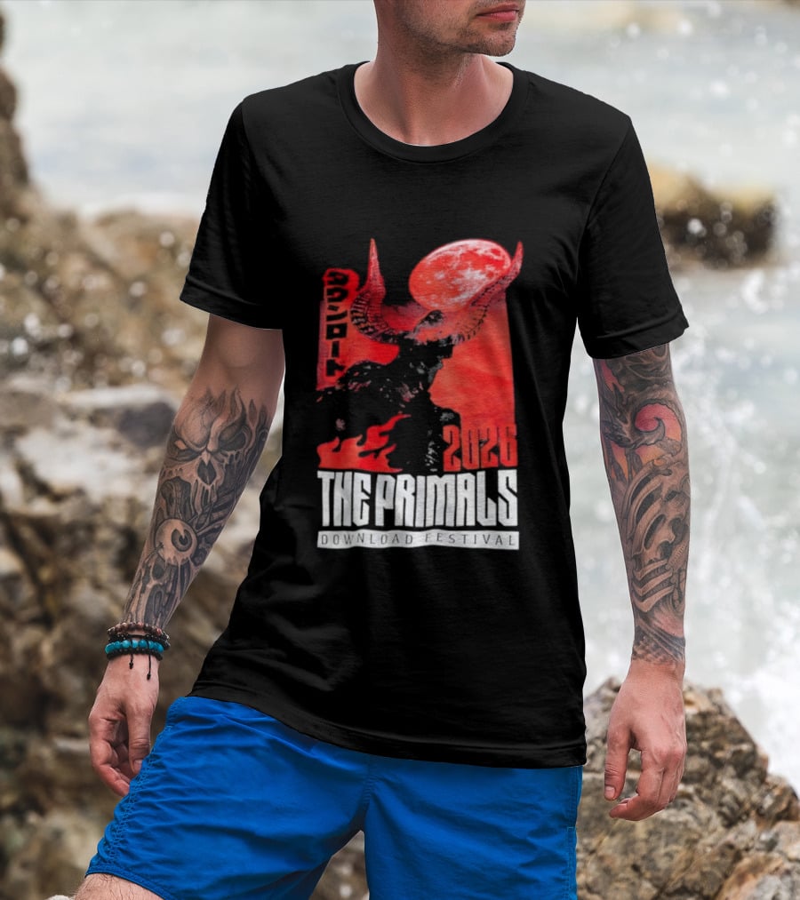 The Primals Download Festival 2026 Blood Moon 1312 Red Horns T-Shirt