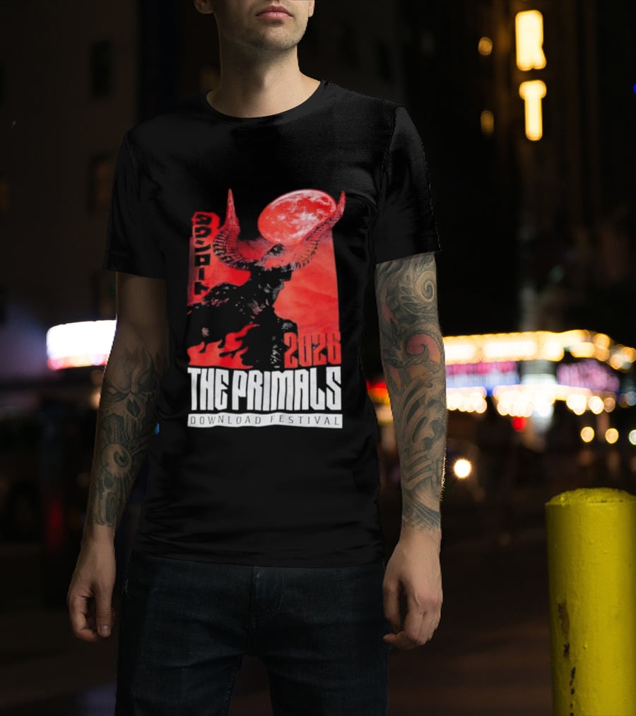The Primals Download Festival 2026 Blood Moon 1312 Red Horns T-Shirt