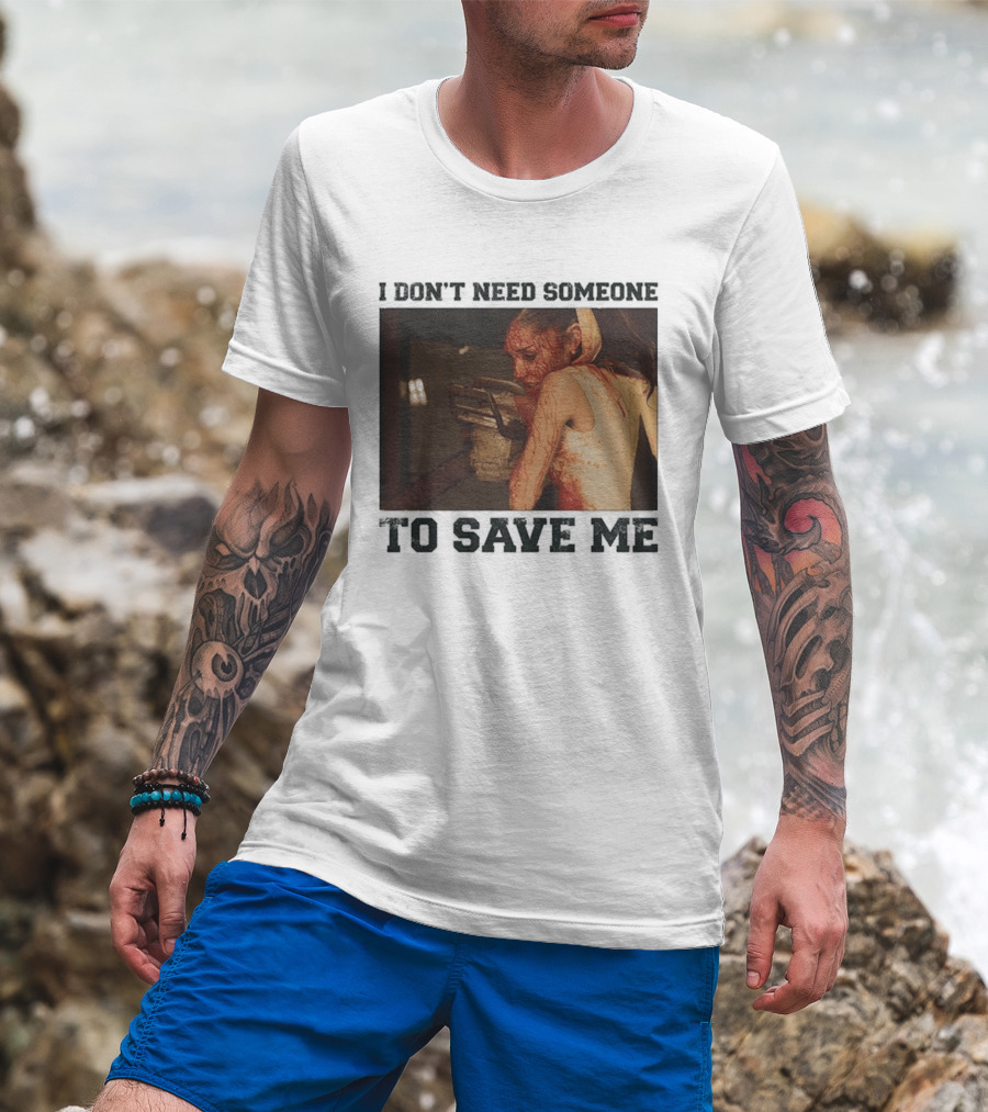Ariana Grande I Don't Need Someone To Save Me White T-Shirt