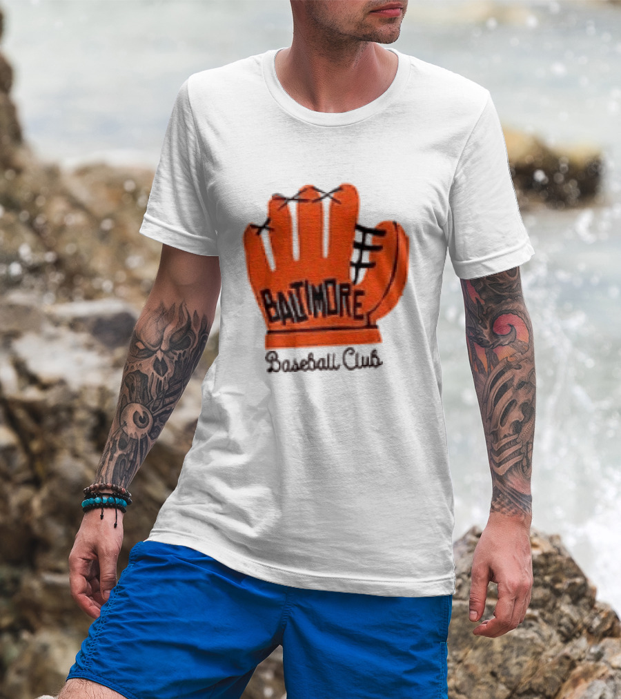 MLB Baltimore Orioles Baseball Club Orange Glove Always Better In Baltimore T-Shirt