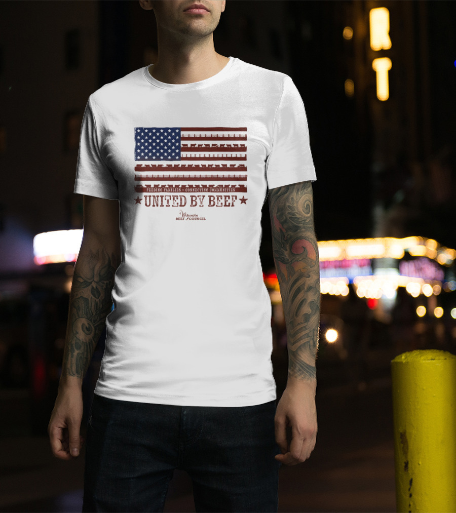 United By Beef Minnesota Beef Council American Flag Stars And Stripes T-Shirt