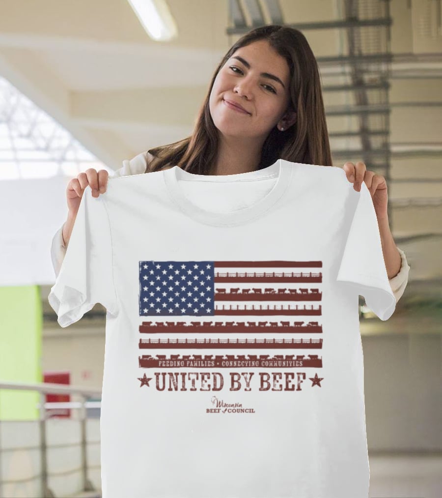 United By Beef Minnesota Beef Council American Flag Stars And Stripes T-Shirt