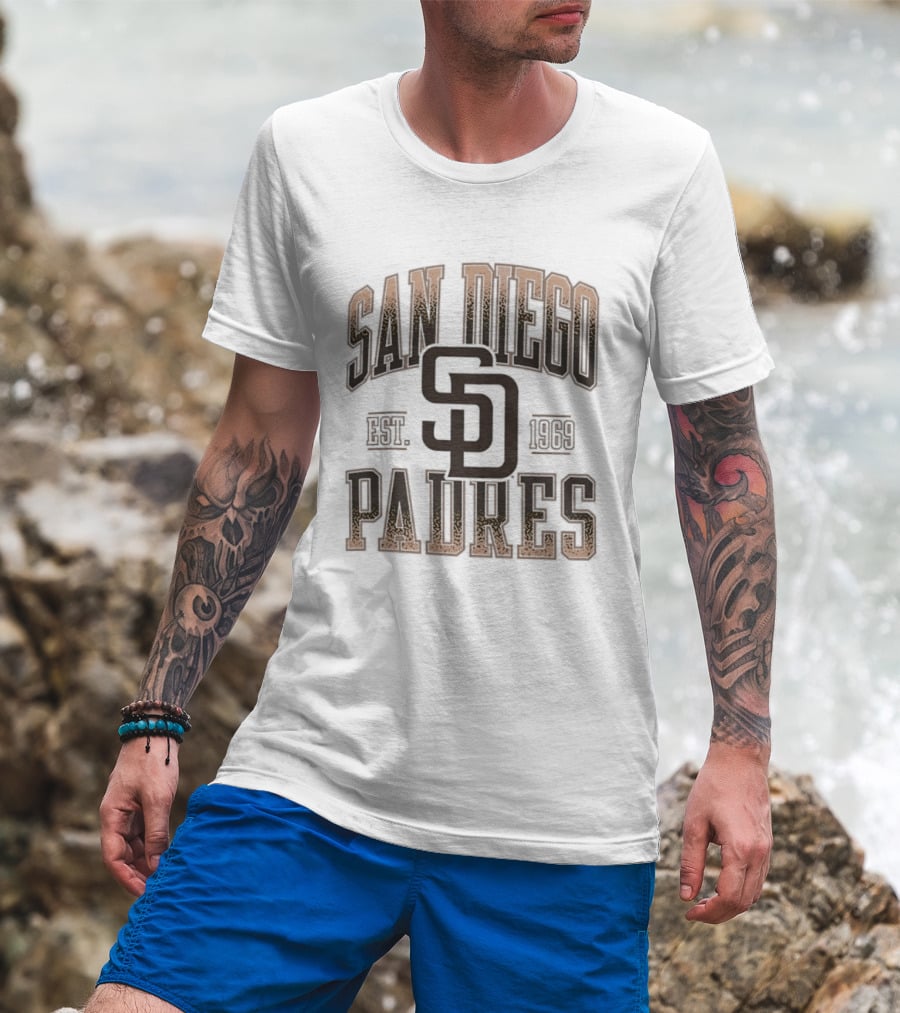 San Diego Padres Est 1969 MLB SD Logo Baseball T-Shirt