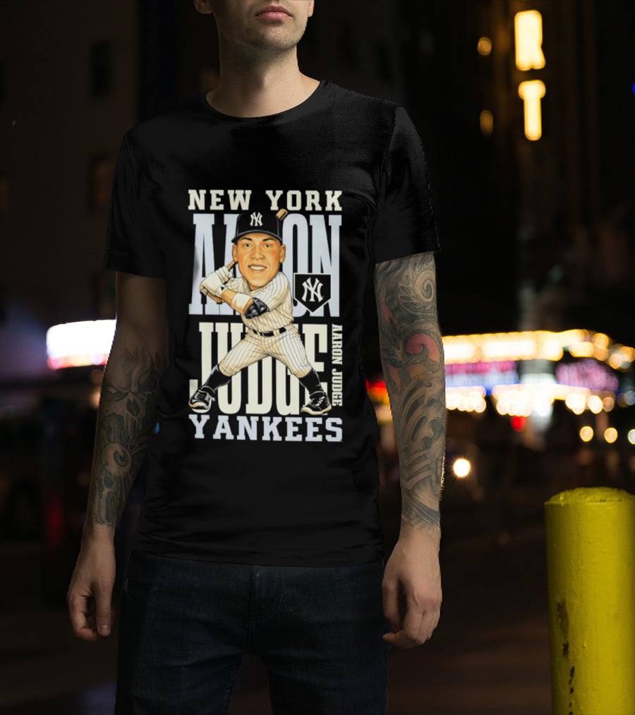 New York Yankees Aaron Judge Baseball Caricature Yankees T-Shirt